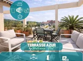 Terrasse Azur, grand appartement 4 pers, grande terrasse proche mer