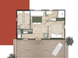 Mobile-home, animaux acceptés - 4 pers. - API-1-52-2523