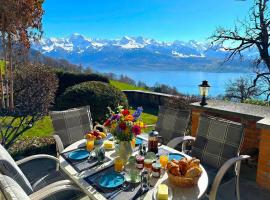 Lake Thun Alps Scenic Views and Concierge by SwissHut, Hotel in Sigriswil