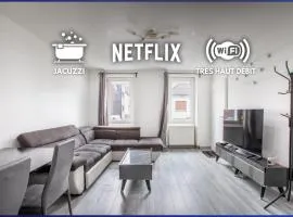 Appartement T3 avec Jacuzzi Privatif et Cour - Mulhouse