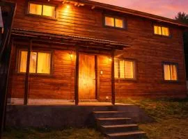 Cabaña con tinaja y vista al lago en Panguipulli