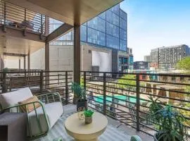 Condo with Pool Balcony and Garage plus Walk to Downtown Broadway