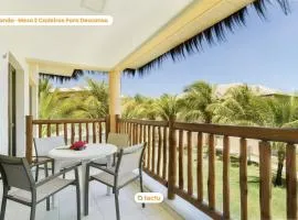 Apartamento com linda vista jardim e mar no VG Sun