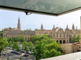 Vistas a Plaza de España y Parking Gratuito