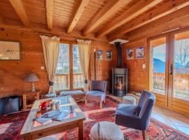Chalet 8 à 10 pers entre lac et montagnes, hotell i Bernex