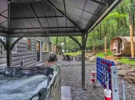 Cozy Woodland Escape-Hot Tub, Sauna, Walk to Lake!
