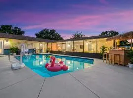 Resort Style Backyard Pool Movie Game Room