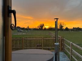Shepherds hut surrounded by alpacas and ponies, Hotel in Norwich