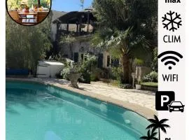 Les Terrasses du Vigneron, 8 pers piscine wifi climatisation