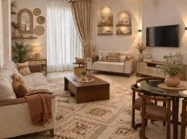 غرفتين باطلالة علي اللاجون في الحي اللاتيني العلمين الجديده Latini District , New Al Alamein City, North Coast