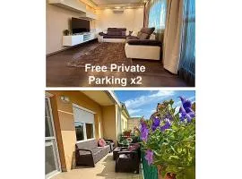Local-Lux Premium Apartment- 2 Bedrooms Balcony -2 Private Parking