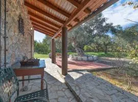 Stone house among trees