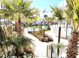 Modern terrassed house close beach