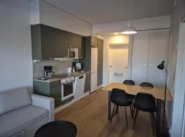 1st floor, 33m2 1-bedroom app, sauna, close to the shop, airport and train station