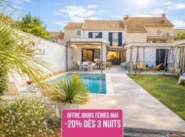 Escapade provençale - Maison familiale climatisée - Idéal Retrouvailles & Séjour oenologie - 10min Avignon & Château-neuf-du-Pape - Gare TER 5min à pied - Piscine exclusive - Jardin aménagé clos - Parking privé gratuit - Animaux admis