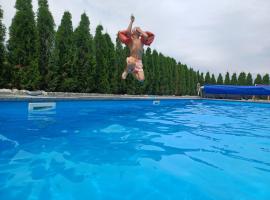Basen z podgrzewaną wodą jacuzzi dmuchaniec sala zabaw WSZYSTKO W CENIE POBYTU, hotel v Bialke Tatranskej