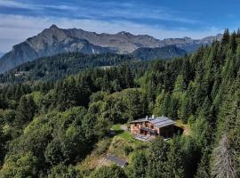 RARE Chalet isolé vue incroyable et petit Jacuzzi, hotel a Taninges