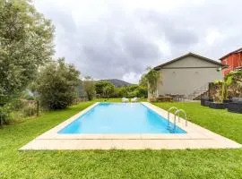 Modern retreat with pool and garden