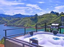 Vista de lujo al embalse guatape con Jacuzzi y Cerca a la piedra del peñol