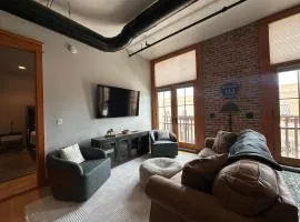 Stylish Main St Loft with Balconies and Garage