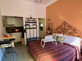 "Little Sicilian Home"-room with a private bathroom & kitchen -fridge - and shared a beautiful terrace on Hostel Taormina Center
