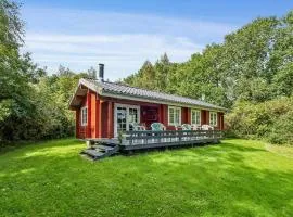 Red Timber House With Fjord View