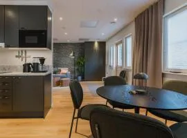 Modern house with private patio near city center