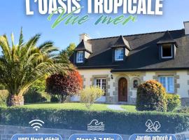 L'Oasis Tropicale - Vue mer & Plage à 7 min à pied, hotel di Étables-sur-Mer