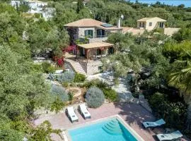 Villa Aeolus Stylish Villa with Pool Masterbedroom with seperate Mezzanine