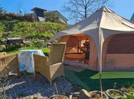 Beheizte Jurte Zelt Glamping Camping Winter Schlüchtern Hessen Main-Kinzig