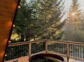 New Mt Rainier Aframe with Sauna and Hot Tub near White Pass