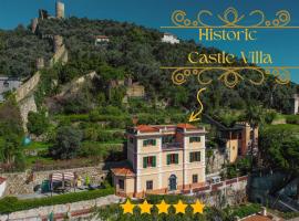 Historic Castle Villa 1 - Sea View & Garden, hotel i Noli