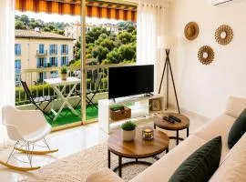 Elegant Studio with Private Sunny Terrace Prime Location AC & High-Speed WiFi