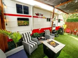 Bright Retro Family Trailer with Vintage Charm & Private Yard Near San Diego Attractions, El Cajon CA