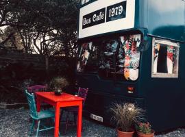 Double decker bus at Valentia Island Escape, Hotel in Valentia Island