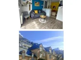 Appartement 2pers, superbe vue montagne, exposé sud, Résidence très calme, parking, 5mns à pied du centre