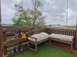 SeaSuites Blue-Ático con terraza chillout cerca del mar en Cullera