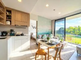 Two-bedroom two-bathroom apartment in Laguna Sky Park featuring golf course views an infinity pool and just 800 meters from the beach Free utilities and internet