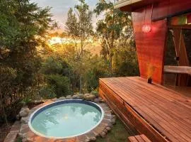 Cabana para casal com hidro e lareira