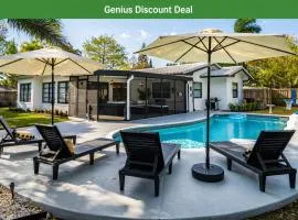 Renovated Villa with Heated Pool & Arcade, 5 Min to Pompano Beach