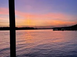 Waterfront Cottage, Fiery Sunsets
