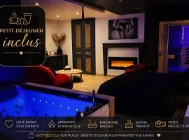 Parenthèse Enchantée pour Deux Spa privé sauna & vidéoprojecteur