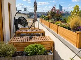 Luxus-Penthouse Whirlpool XXL-Dachterrasse mit Grill Klimaanlage zentrumsnah