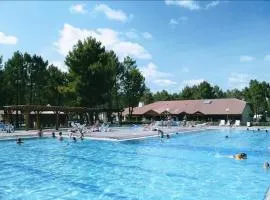 chalet with swimming pool in leisure park