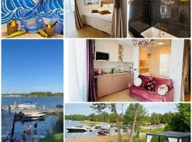 Pratum Pink&Blue Mikołajki - Apartament 2 Glamour z widokiem na jezioro