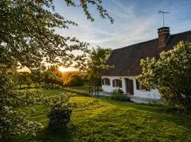 Charmante longère percheronne avec cheminée, jacuzzi et verger