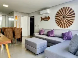 F1- Apto Beira Mar - 2 Suítes e sala c/ar cond 1 Garagem (Em 6X)