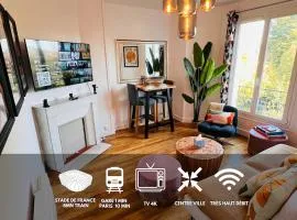 2-room apartment 1 min from station 12 min from Paris