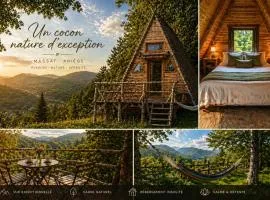 Chalet en Ariège insolite avec vue montagne, calme, nature et ciel étoilé