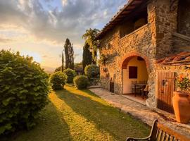 Ferienwohnung Fortuna del Lupo mit Pool und Aussicht, hotell i Subbiano